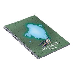 Lake Okeechobee Florida map. Notebook