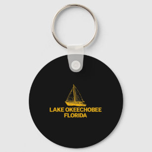 Lake Okeechobee Florida Outdoors Vintage Front And Keychain