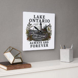 Lake Ontario Always And Forever Square Wall Clock
