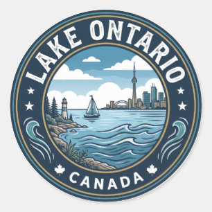 Lake Ontario Canada Classic Round Sticker