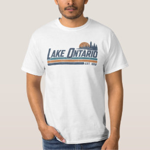 Lake Ontario EST 1656 Sun Retro T-Shirt