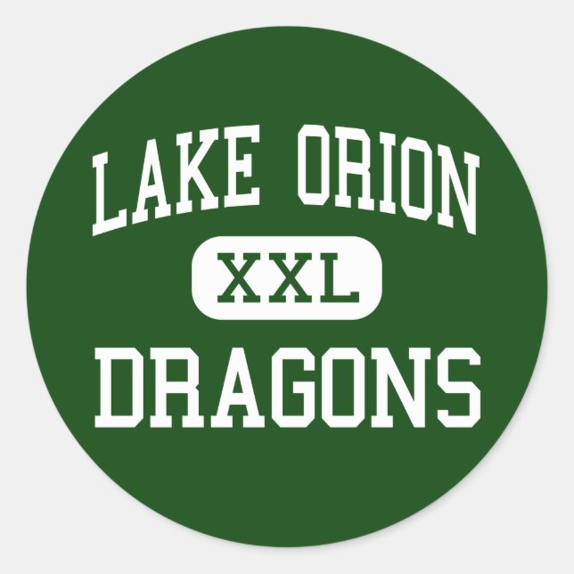 Lake Orion - Dragons - High - Lake Orion Michigan Classic Round Sticker (Front)