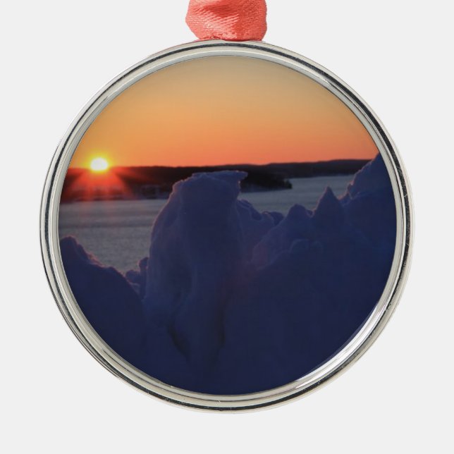 Lake Ozark Winter Christmas Ornament (Front)