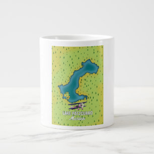 Lake Pátzcuaro Mexico Lake map Large Coffee Mug
