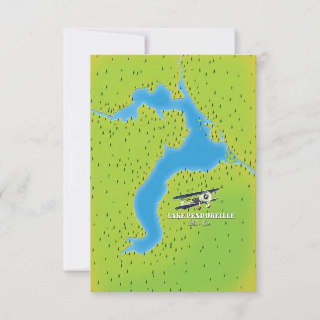 lake pend idaho Lake map (Front)