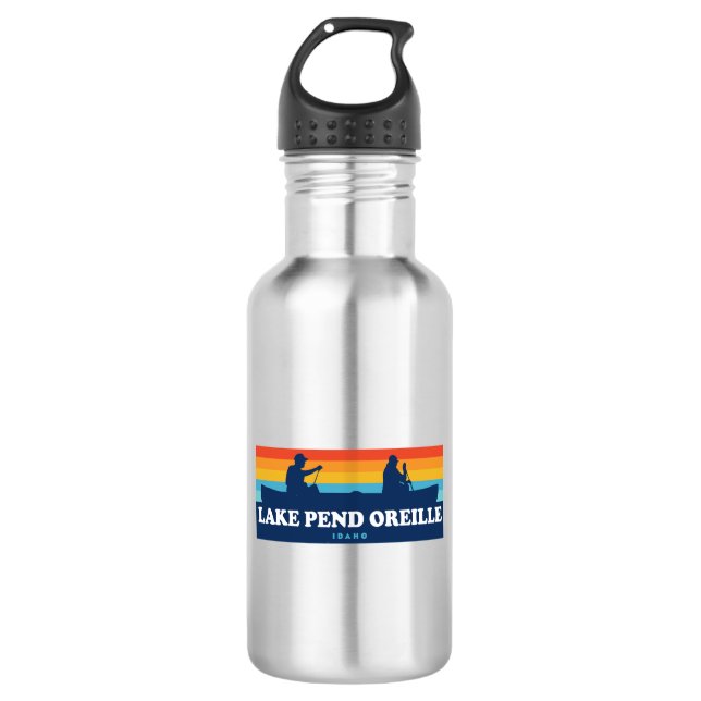 Lake Pend Oreille Idaho Canoe 532 Ml Water Bottle (Front)