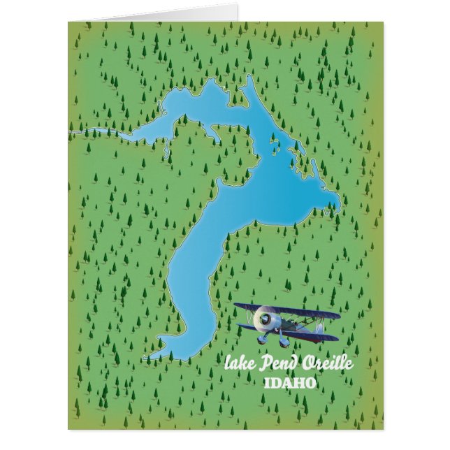 Lake Pend Oreille Idaho map (Front)