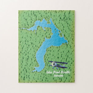 Lake Pend Oreille Idaho map Jigsaw Puzzle