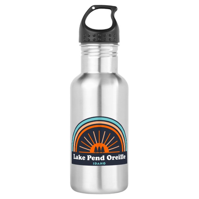 Lake Pend Oreille Idaho Rainbow 532 Ml Water Bottle (Front)