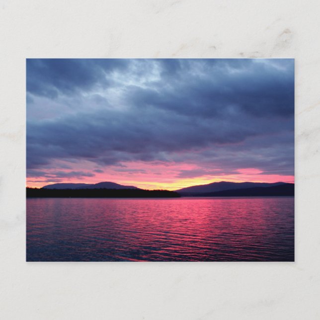 Lake PendOreille Silhouette Sunset, Bayview, Idaho Postcard (Front)