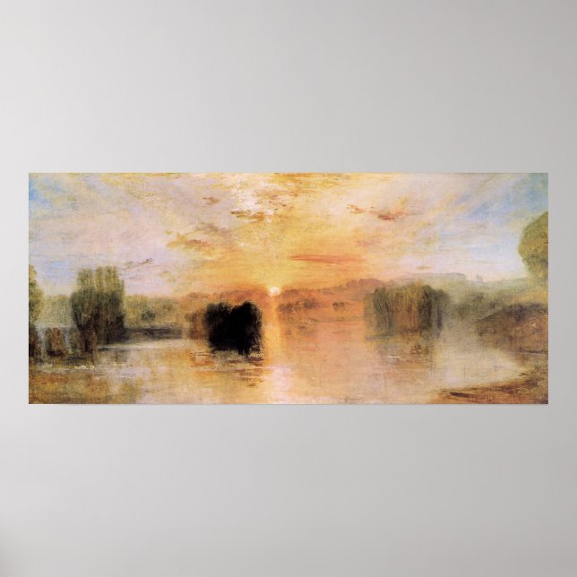 Lake Petworth sunset by Joseph Mallord Turner Poster (Front)