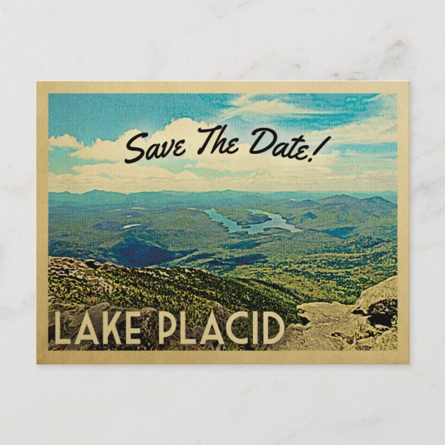 Lake Placid Enregistrer La Date Cartes Postales Vi (Devant)