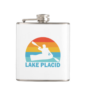 Lake Placid New York Kayak Hip Flask