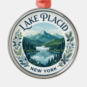 Lake Placid New York Metal Ornament