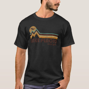 Lake Placid New York NY 70s 80s Retro Style Vintag T-Shirt
