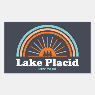 Lake Placid New York Rainbow Sticker
