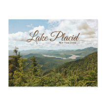 lake placid new york state postcard