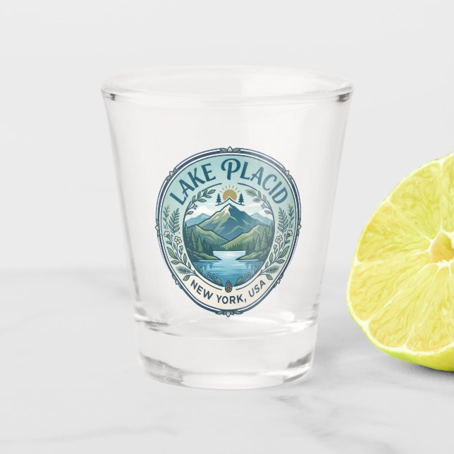 Lake Placid USA Shot Glass (Front)