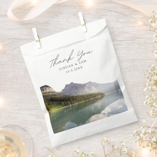 Lake Placid Wedding Photo Favour Bag (Clipped)