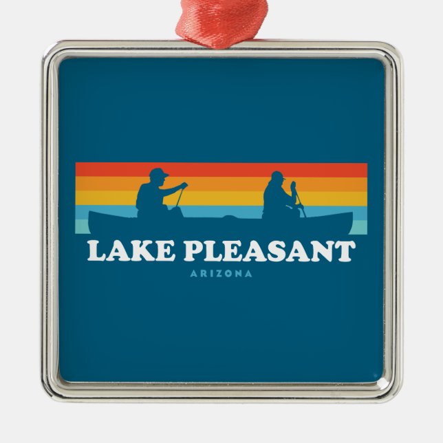 Lake Pleasant Arizona Canoe Metal Ornament (Front)