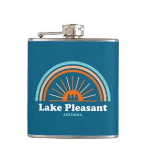 Lake Pleasant Arizona Rainbow Hip Flask