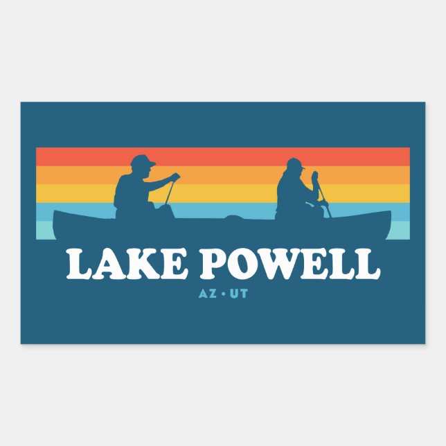 Lake Powell Arizona Utah Canoe Sticker (Front)