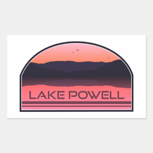 Lake Powell Arizona Utah Red Sunrise Sticker (Front)