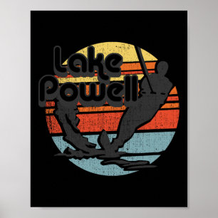Lake Powell Arizona Water Skiing Retro Vintage Gif Poster