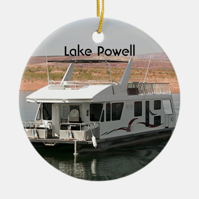 Lake Powell: Houseboat, Arizona, USA 5 Ceramic Ornament (Front)