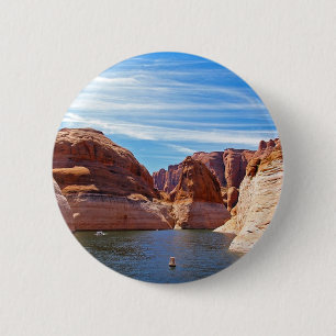 Lake Powell Page Arizona Water Reservoir Landscape 2 Inch Round Button