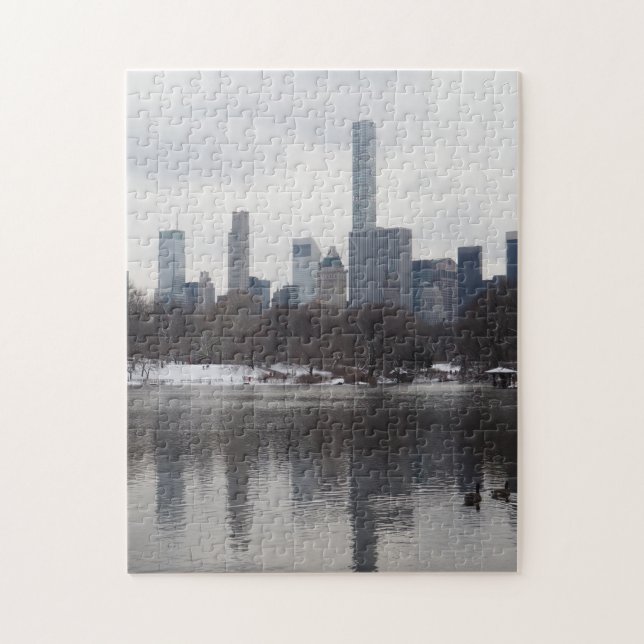 Lake Reflection in Central Park New York City NYC Jigsaw Puzzle (Vertical)