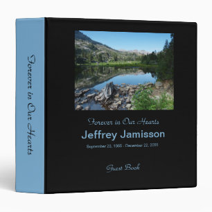 Lake Reflection Memorial Book, Forever in Heart Binder