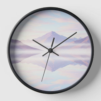 Lake Reflection Wall Clock – Serene Nature Design
