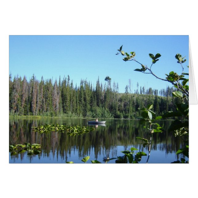 Lake Reflection Waterlilies  Peaceful Image Psalm (Front Horizontal)