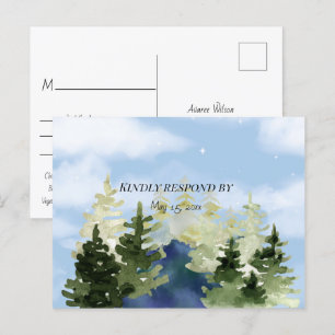 Lake Resort Wedding In the Mountains Postcard