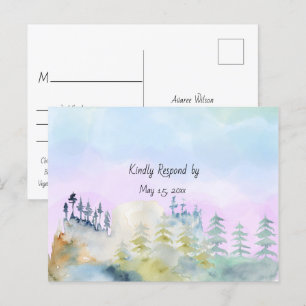 Lake Resort Wedding In the Mountains Postcard