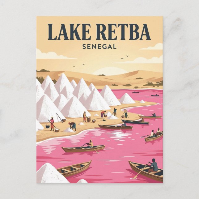 Lake Retba, Dakar, Dakar Postcard (Front)