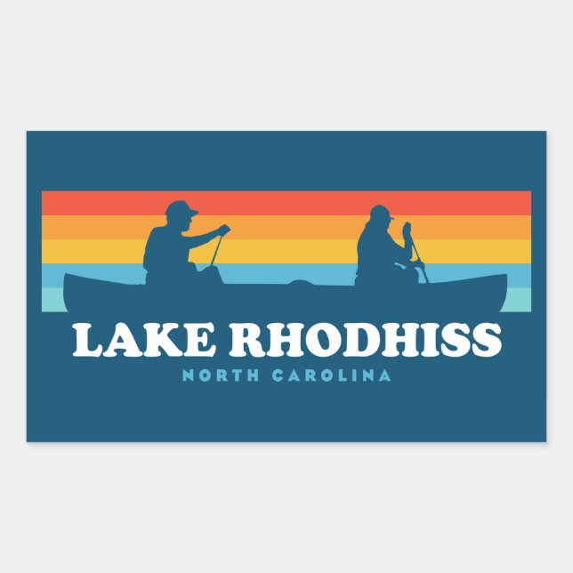 Lake Rhodhiss North Carolina Canoe Sticker (Front)