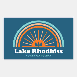 Lake Rhodhiss North Carolina Rainbow Sticker