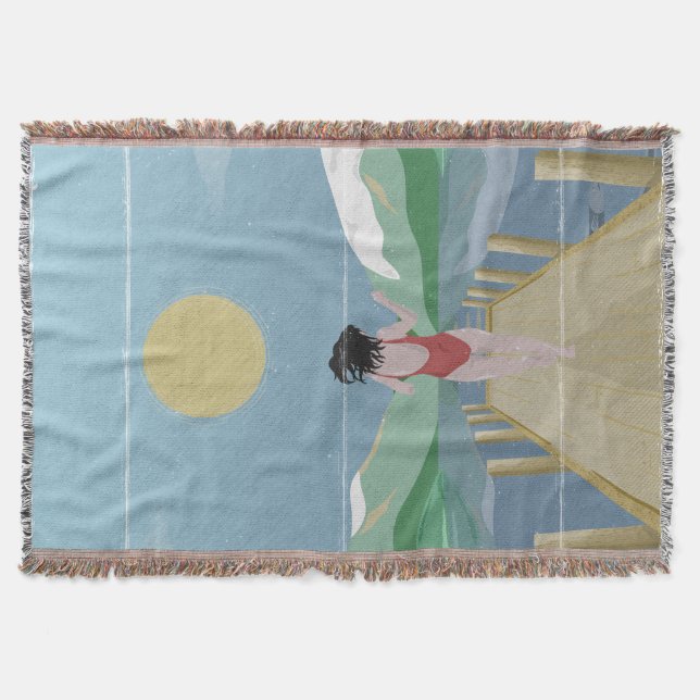 Lake Rotoiti New Zealand Throw Blanket (Front)