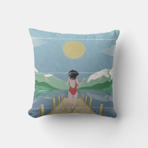 Lake Rotoiti New Zealand Throw Pillow