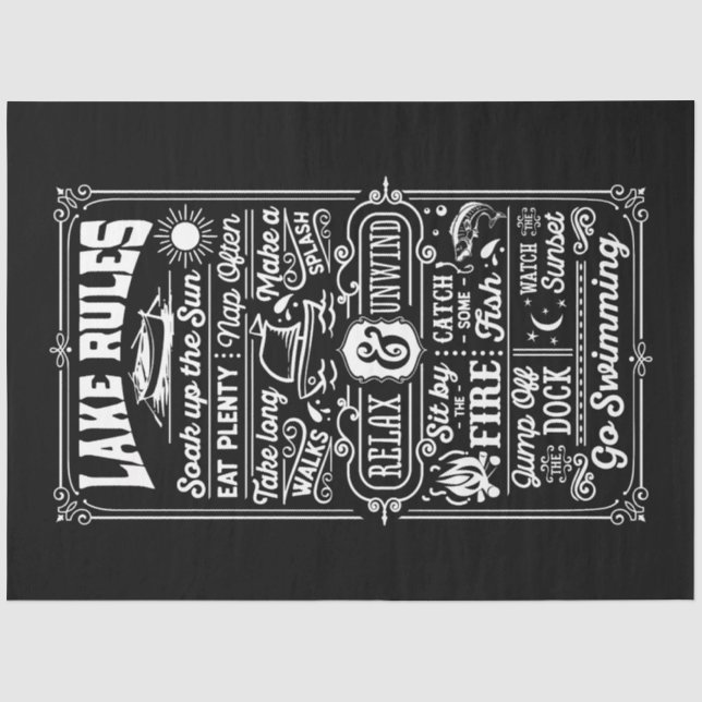 Lake Rules Tissue Paper (Front)