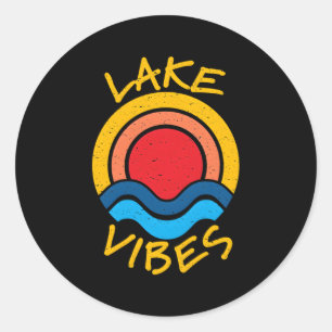 Lake S Lake Mode Vacation Classic Round Sticker