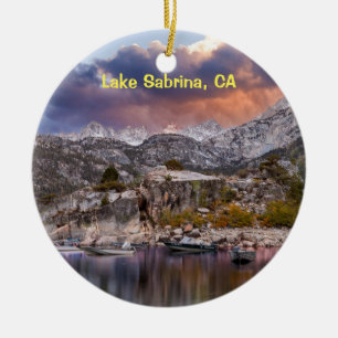 Lake Sabrina, California Ceramic Ornament