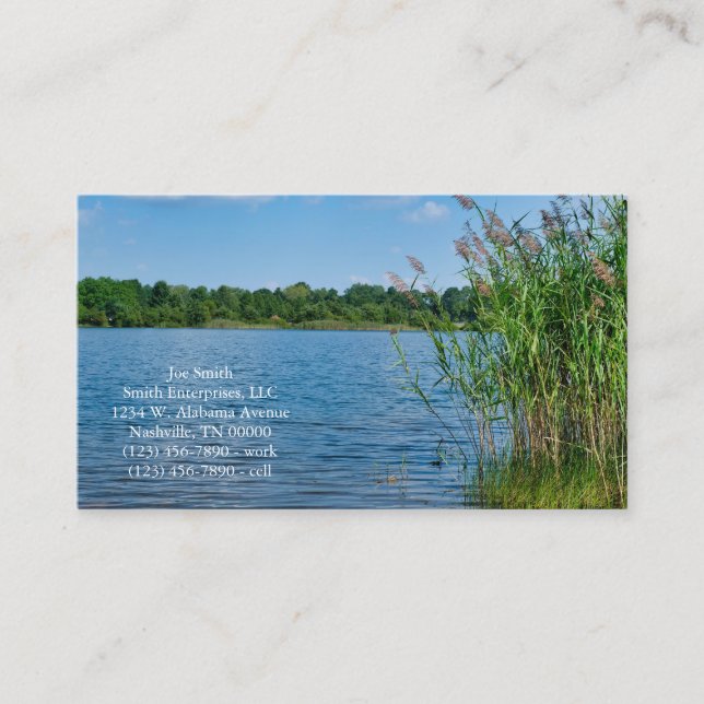 Lake scene business card (Front)