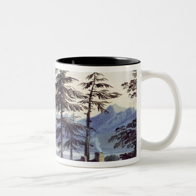 Lake Scene Two-Tone Coffee Mug (Right)
