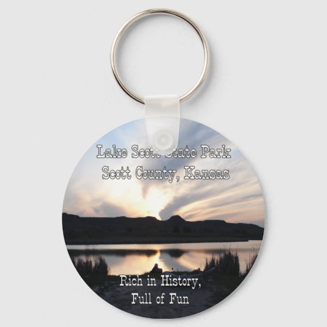 Lake Scott Sunset Keychain (Front)