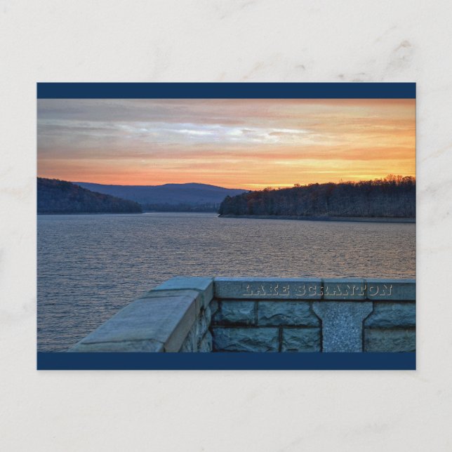 Lake Scranton Sunset Postcard (Front)