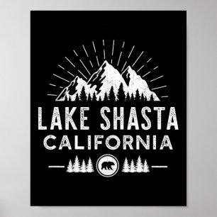 Lake Shasta California - Mountain Skiing Hiking Fi Poster