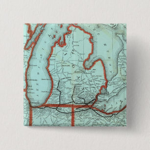 Lake Shore and Southern Michigan Railway 2 Inch Square Button